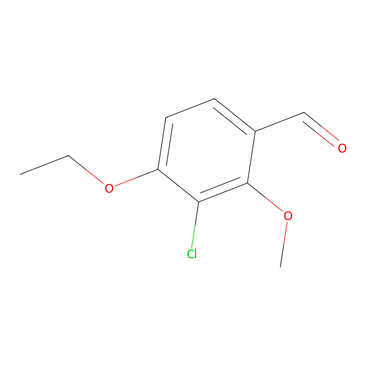 3-Chloro-4-ethoxy-2-methoxybenzaldehyde molecular structure, CAS 2386253-46-7