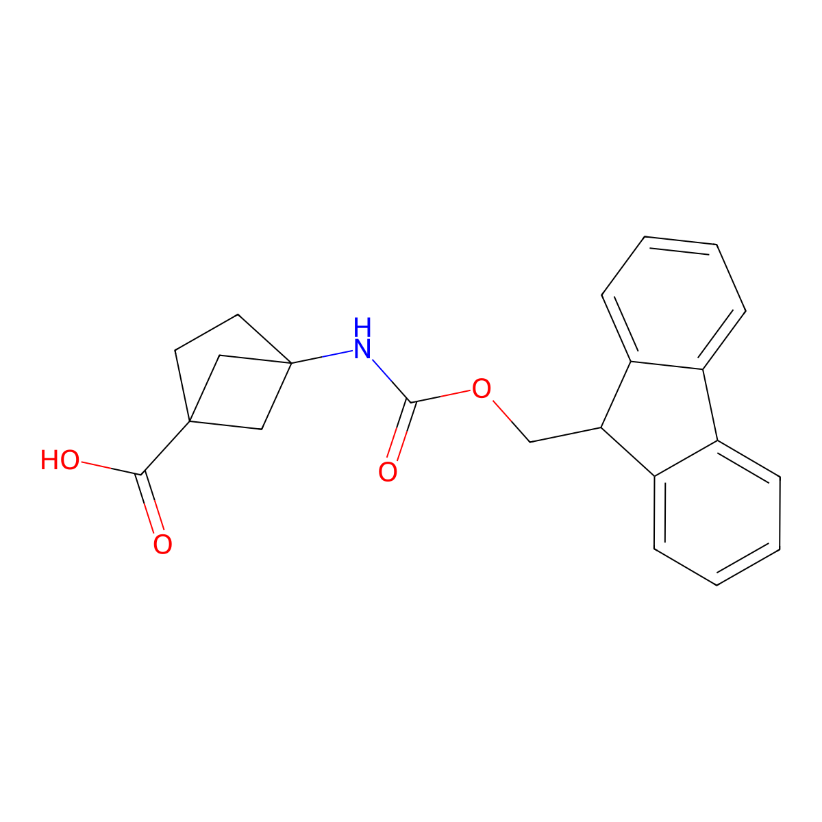 4-({[(9H-fluoren-9-yl)methoxy]carbonyl}amino)bicyclo[2.1.1]hexane-1-carboxylicacid molecular structure, CAS 2386259-55-6