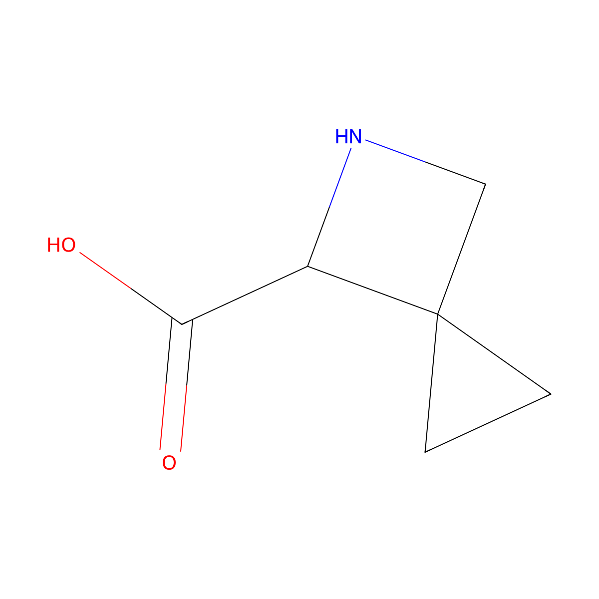 5-Azaspiro[2.3]hexane-4-carboxylic acid molecular structure, CAS 2386266-31-3