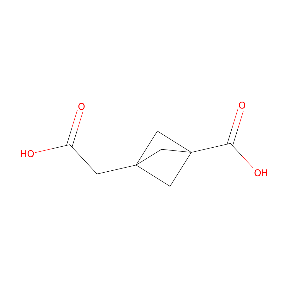 3-(Carboxymethyl)bicyclo[1.1.1]pentane-1-carboxylic acid molecular structure, CAS 2386268-89-7