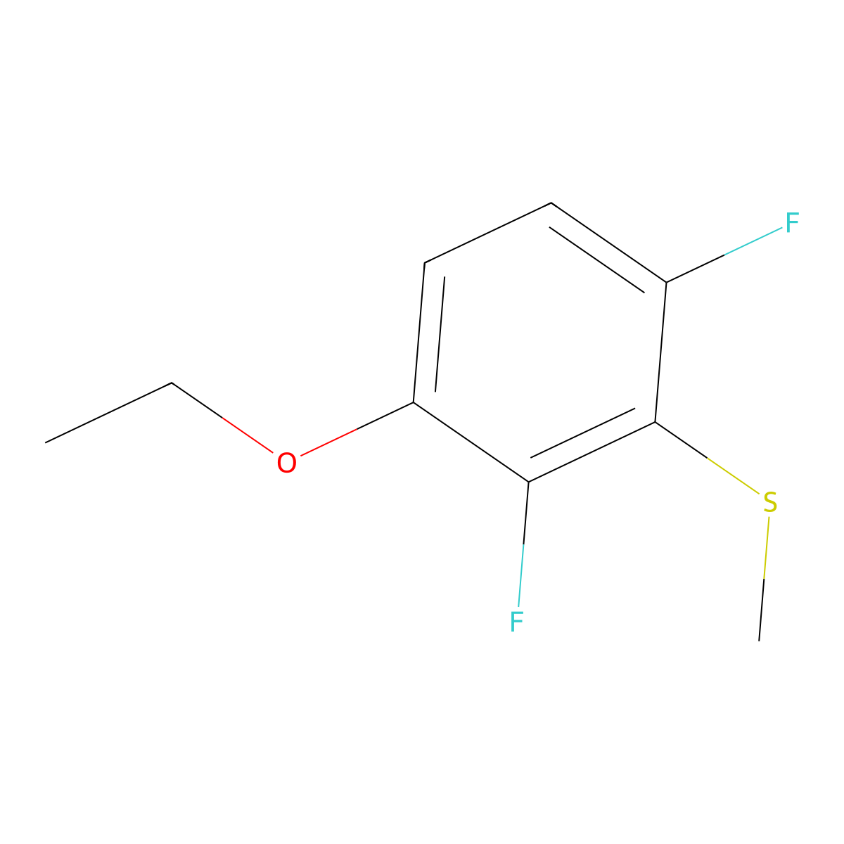 (3-Ethoxy-2,6-difluorophenyl)(methyl)sulfane molecular structure, CAS 2386274-13-9