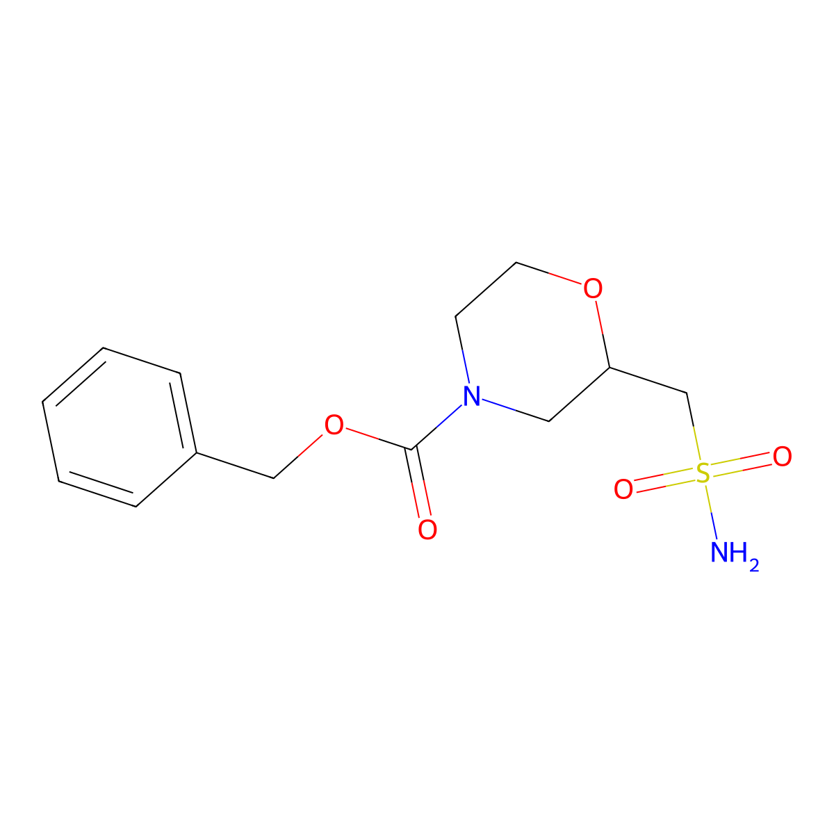 Benzyl 2-(sulfamoylmethyl)morpholine-4-carboxylate molecular structure, CAS 2386275-00-7