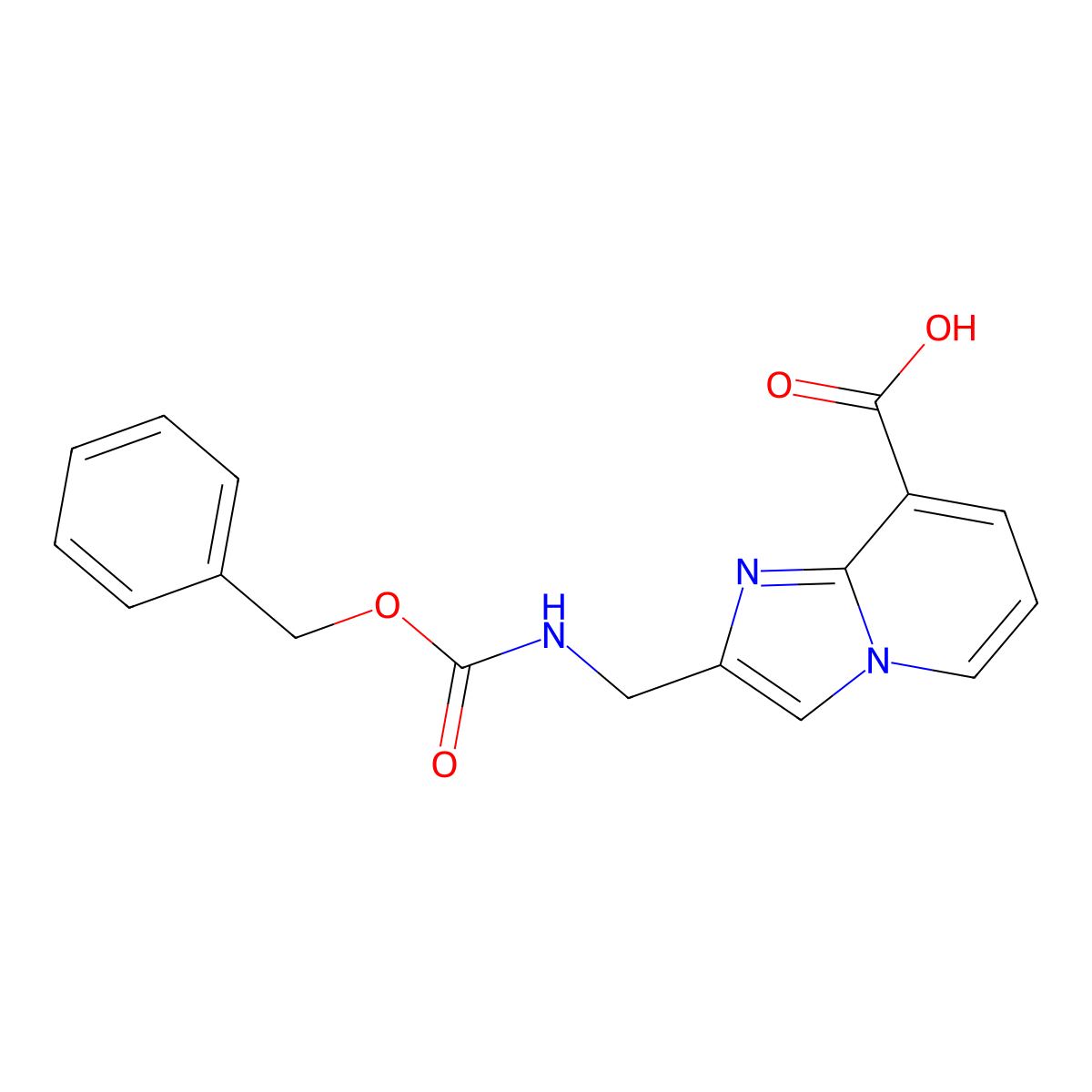 2-({[(Benzyloxy)carbonyl]amino}methyl)imidazo[1,2-a]pyridine-8-carboxylic acid molecular structure, CAS 2386275-78-9