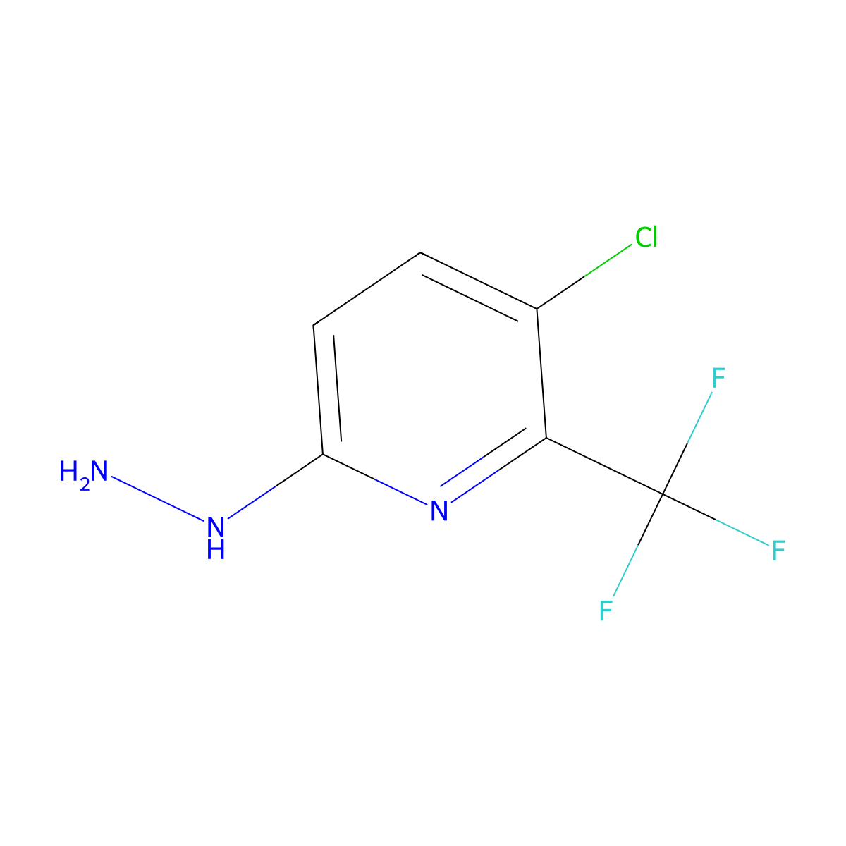 3-Chloro-6-hydrazinyl-2-(trifluoromethyl)pyridine molecular structure, CAS 2386282-10-4