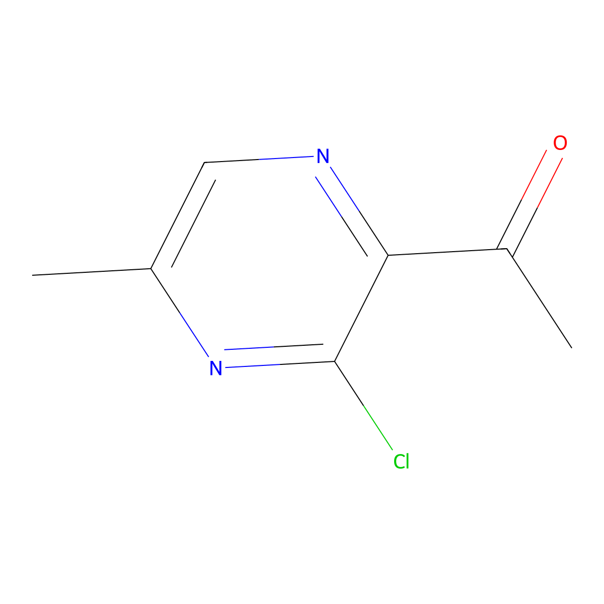 1-(3-Chloro-5-methylpyrazin-2-yl)ethanone molecular structure, CAS 2386282-95-5