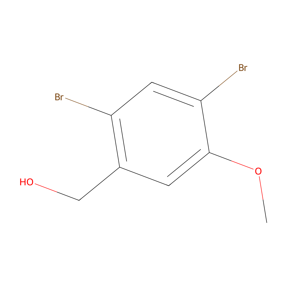 (2,4-Dibromo-5-methoxyphenyl)methanol molecular structure, CAS 2386293-45-2