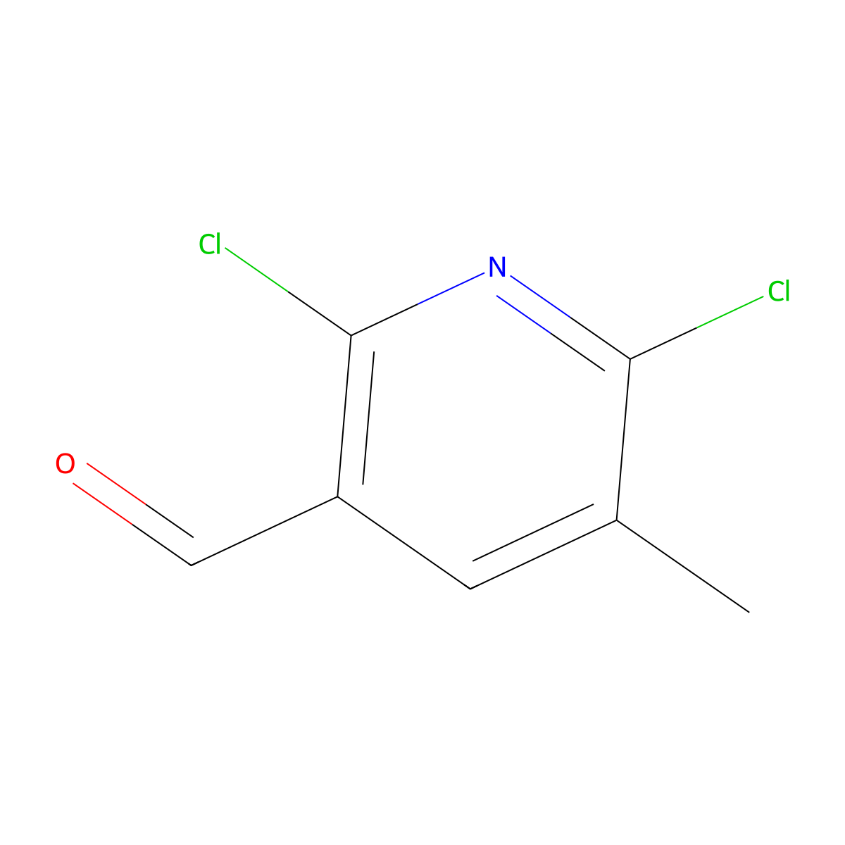 2,6-Dichloro-5-methylpyridine-3-carbaldehyde molecular structure, CAS 2386302-31-2