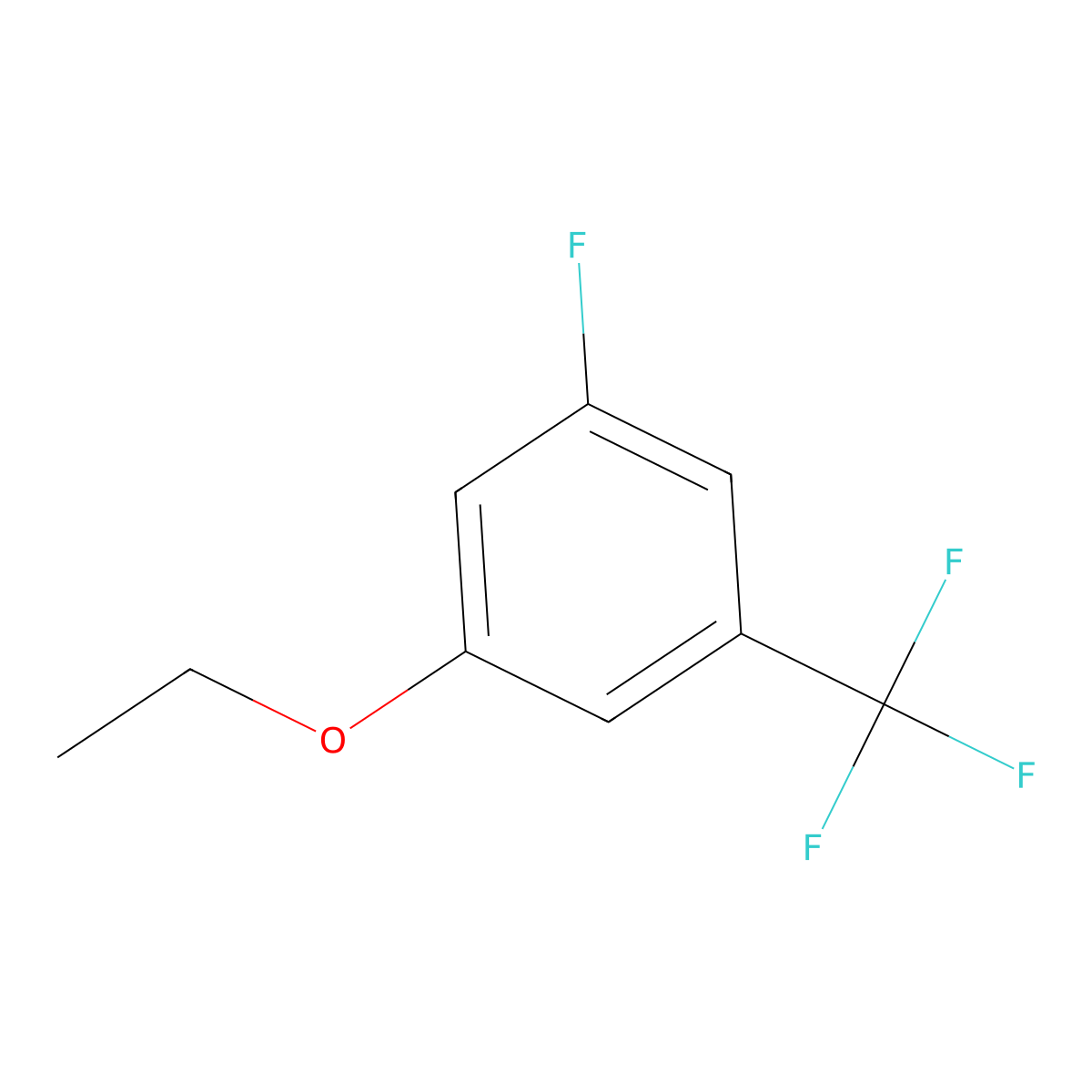 1-Ethoxy-3-fluoro-5-(trifluoromethyl)benzene molecular structure, CAS 2386302-49-2