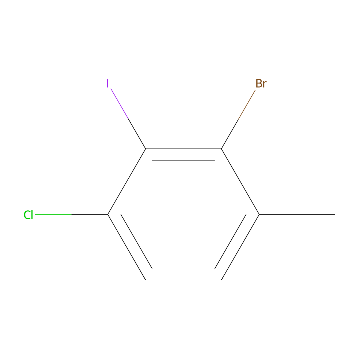 2-Bromo-4-chloro-3-iodo-1-methylbenzene molecular structure, CAS 2386310-94-5