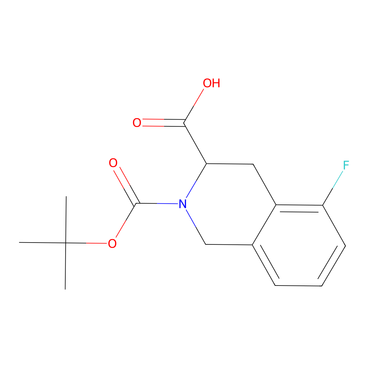 2-[(Tert-butoxy)carbonyl]-5-fluoro-1,2,3,4-tetrahydroisoquinoline-3-carboxylic acid molecular structure, CAS 2386311-46-0