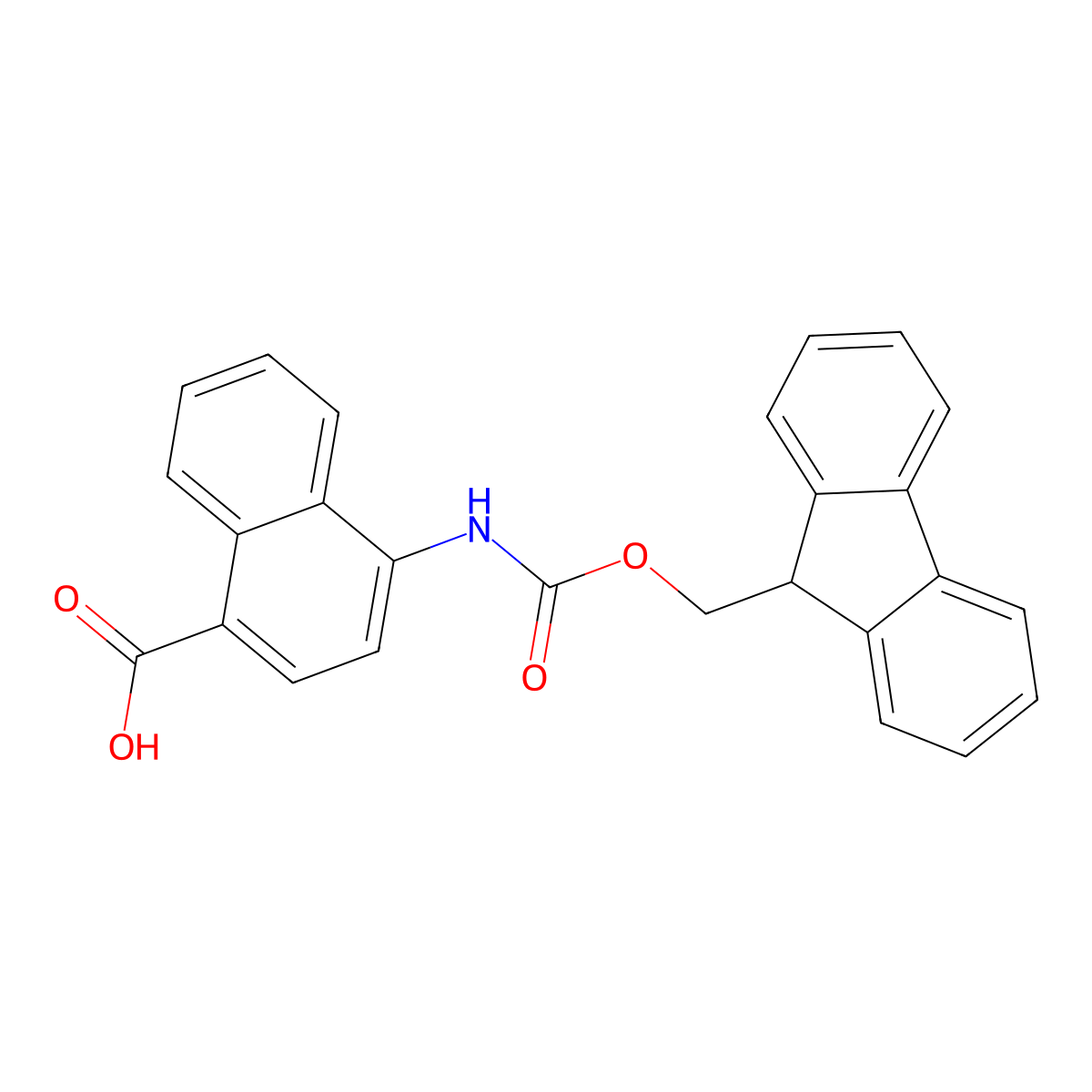 4-({[(9H-fluoren-9-yl)methoxy]carbonyl}amino)naphthalene-1-carboxylic acid molecular structure, CAS 2386311-65-3