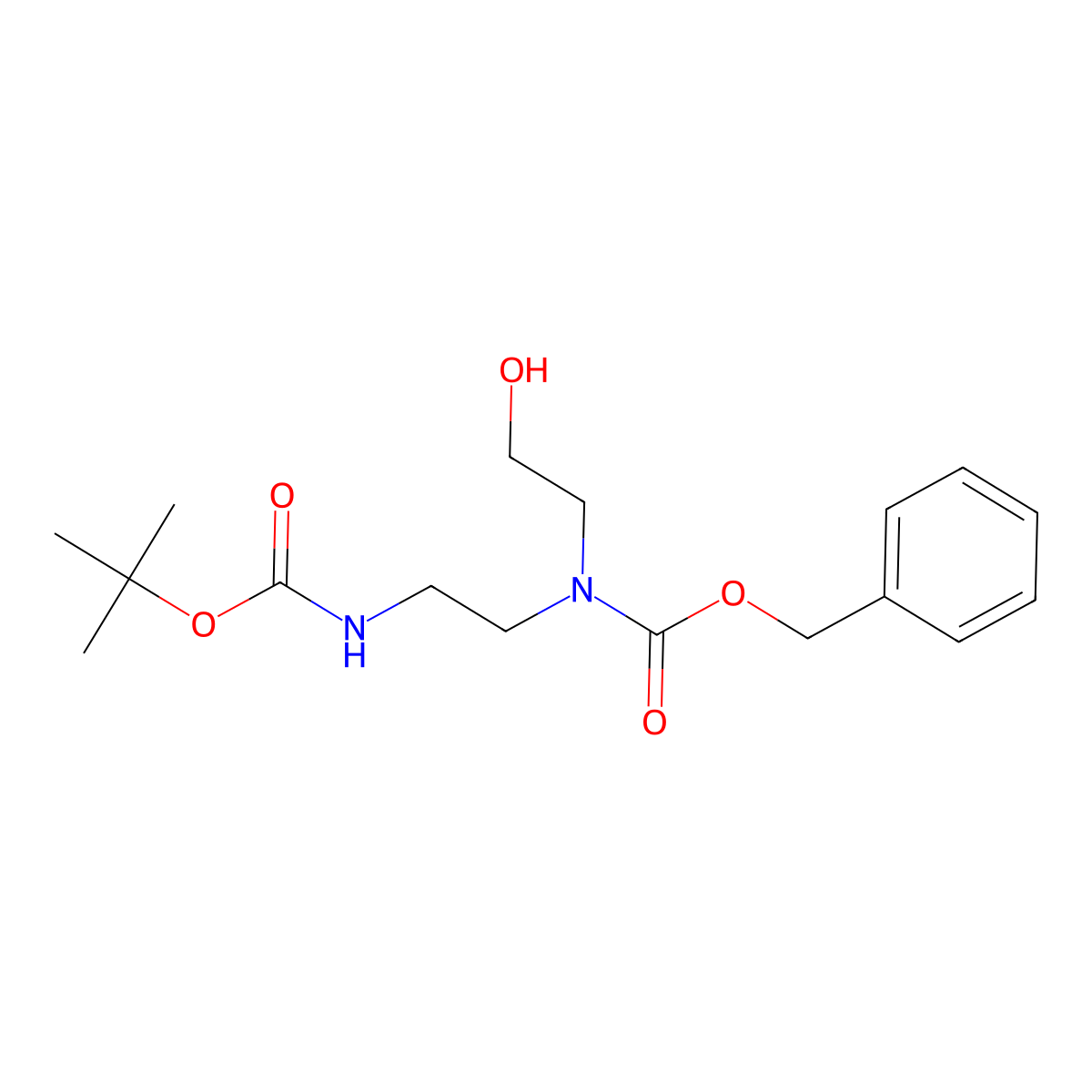 Benzyl 2-(boc-aminoethyl)(2-hydroxyethyl)carbamate molecular structure, CAS 2386328-57-8