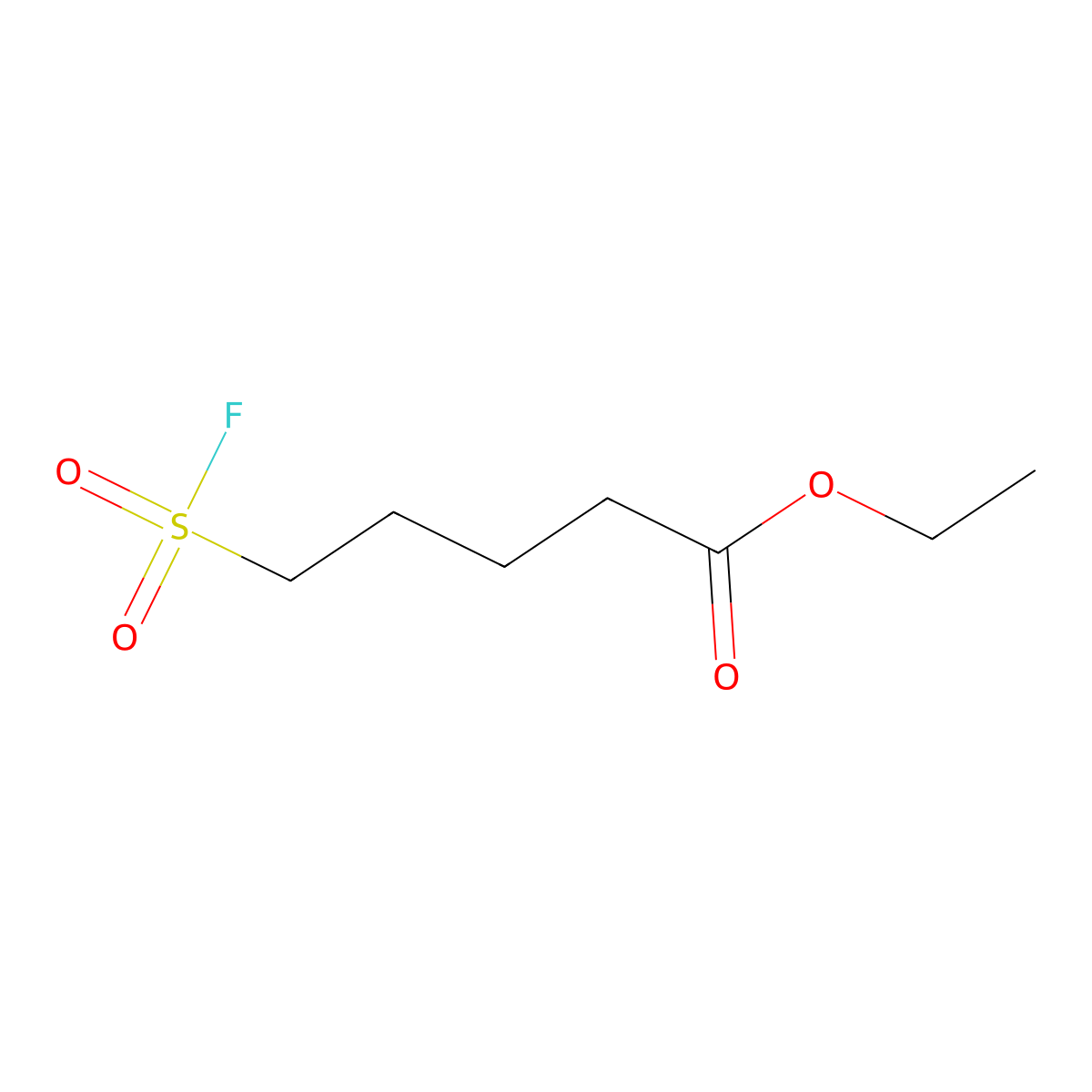 Ethyl 5-fluorosulfonylpentanoate molecular structure, CAS 2386332-87-0