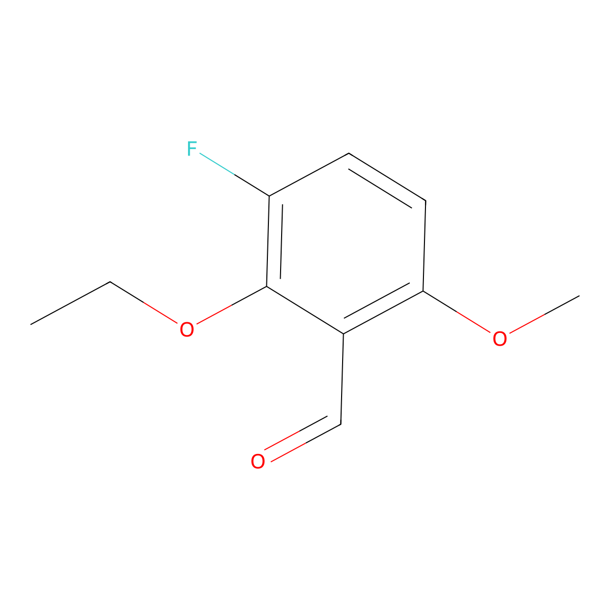 2-Ethoxy-3-fluoro-6-methoxybenzaldehyde molecular structure, CAS 2386333-52-2