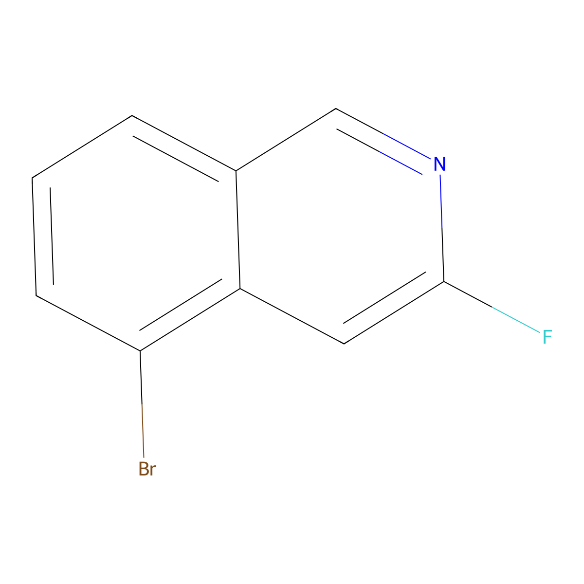 5-Bromo-3-fluoroisoquinoline molecular structure, CAS 2386337-55-7