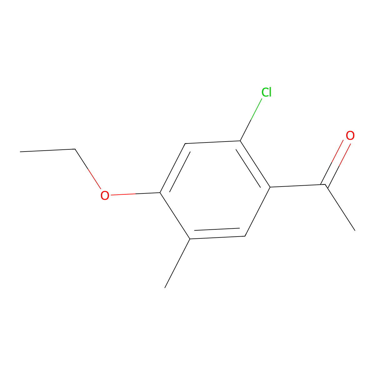 1-(2-Chloro-4-ethoxy-5-methylphenyl)ethanone molecular structure, CAS 2386338-84-5