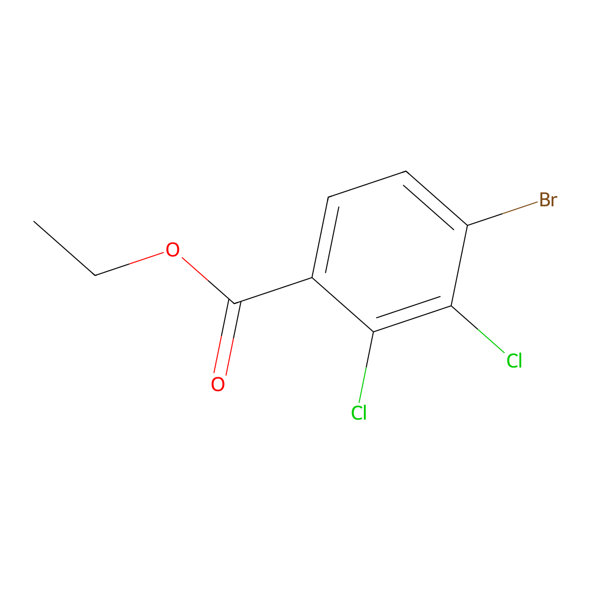 Ethyl 4-bromo-2,3-dichlorobenzoate molecular structure, CAS 2386342-25-0