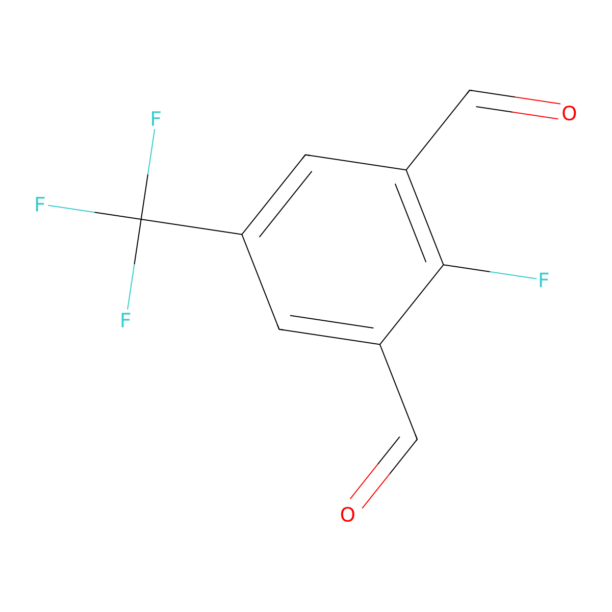 2-Fluoro-5-(trifluoromethyl)isophthalaldehyde molecular structure, CAS 2386348-62-3