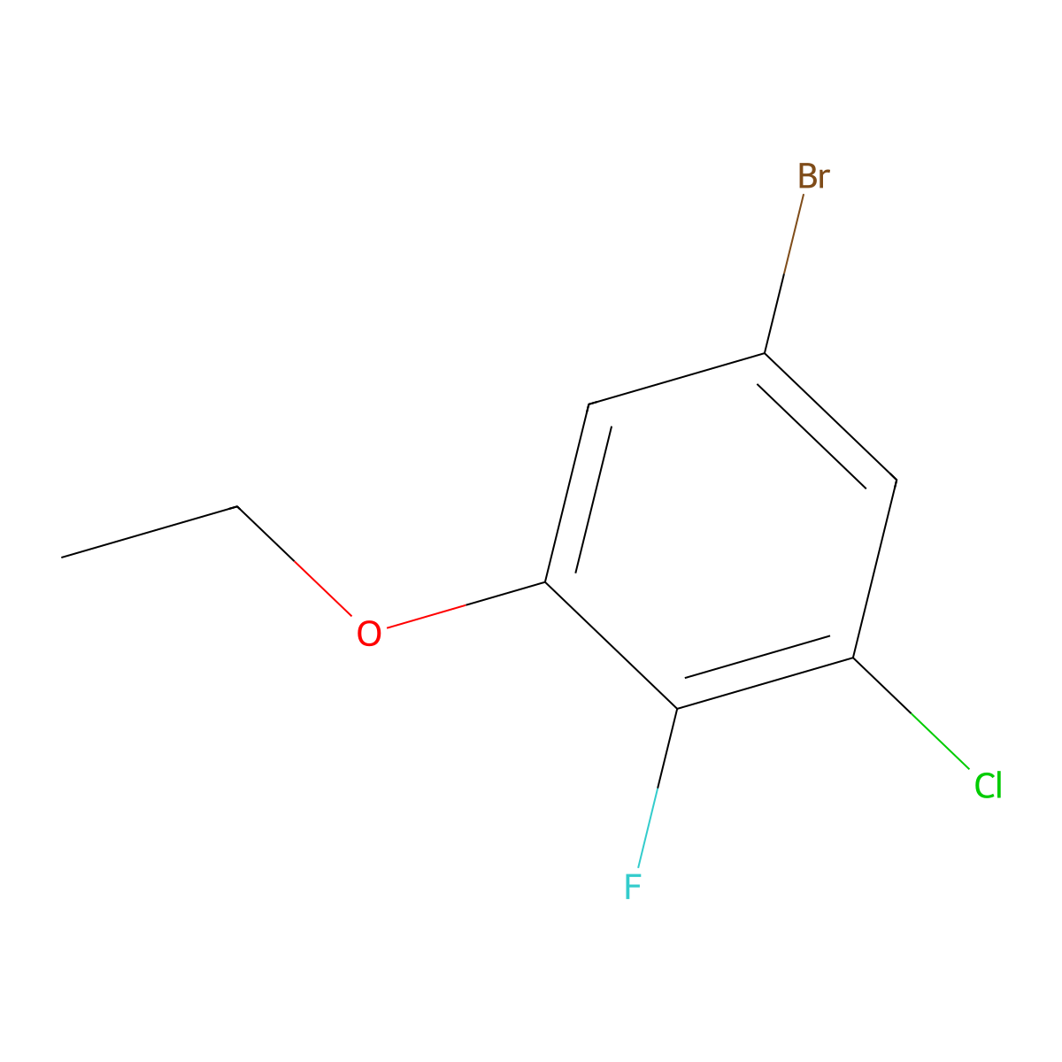 5-Bromo-1-chloro-3-ethoxy-2-fluorobenzene molecular structure, CAS 2386353-41-7