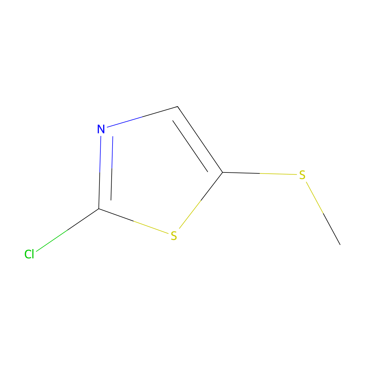 2-Chloro-5-(methylthio)thiazole molecular structure, CAS 2386359-07-3