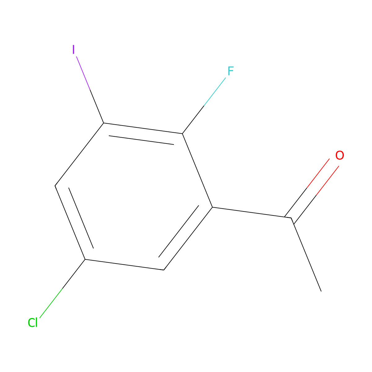 1-(5-Chloro-2-fluoro-3-iodophenyl)ethanone molecular structure, CAS 2386361-19-7