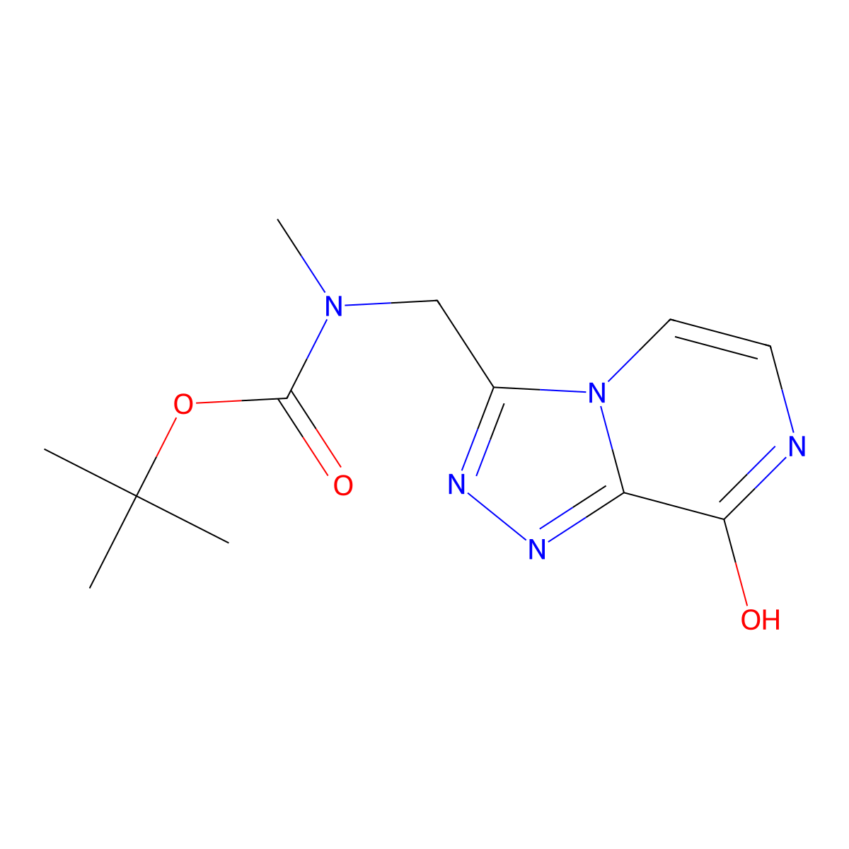 tert-butyl N-({8-hydroxy-[1,2,4]triazolo[4,3-a]pyrazin-3-yl}methyl)-N-methylcarbamate molecular structure, CAS 2386362-36-1