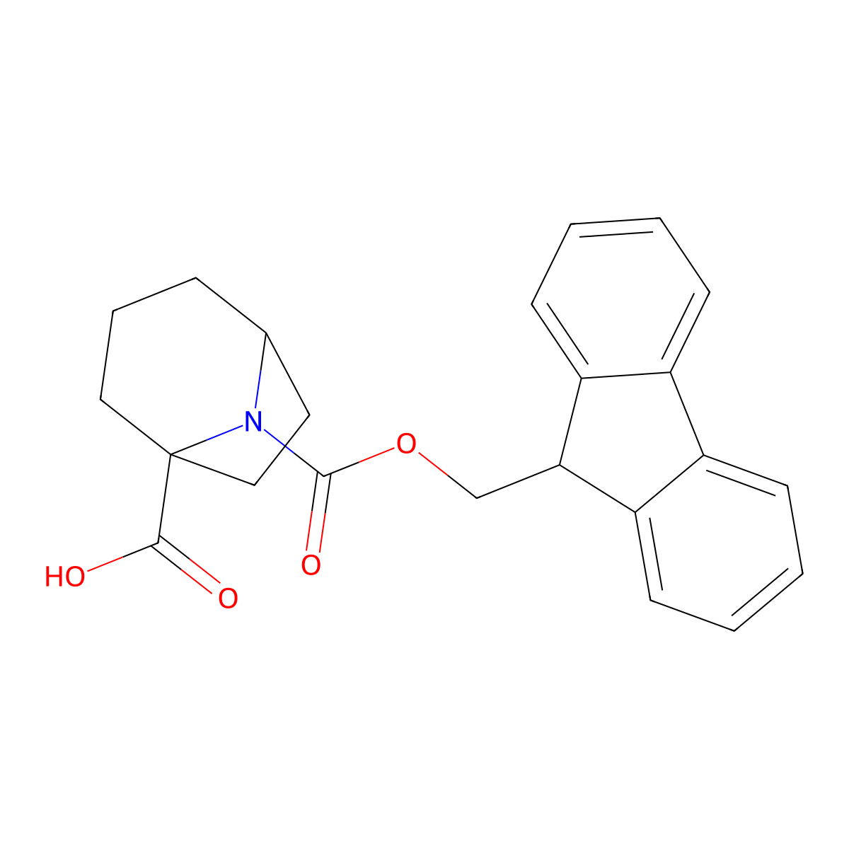 8-{[(9H-fluoren-9-yl)methoxy]carbonyl}-8-azabicyclo[3.2.1]octane-1-carboxylic acid molecular structure, CAS 2386363-98-8