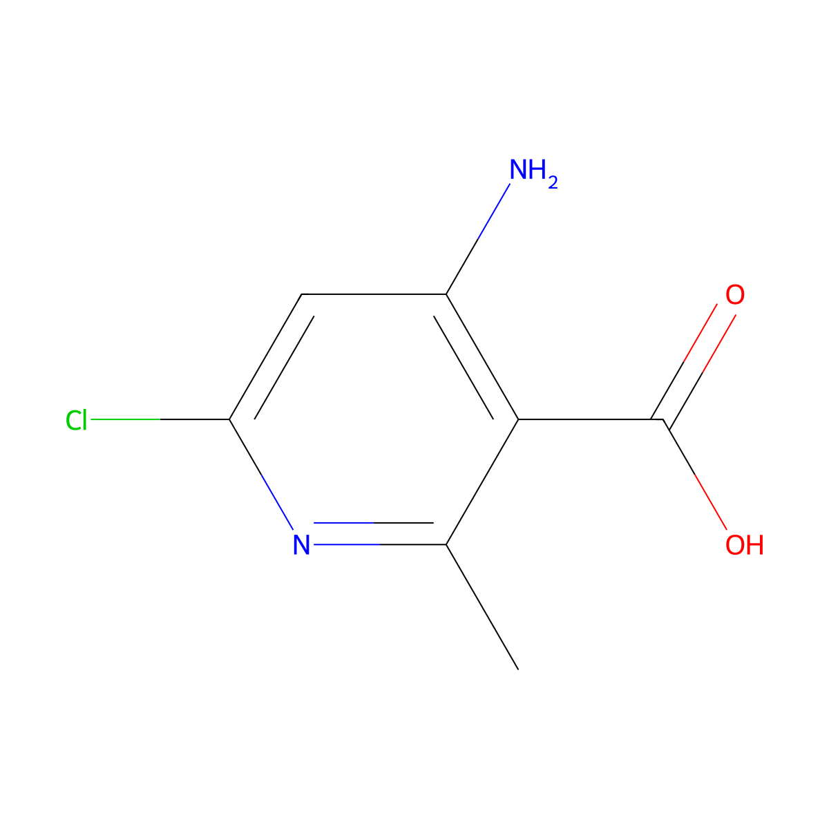4-Amino-6-chloro-2-methylnicotinic acid molecular structure, CAS 2386388-03-8
