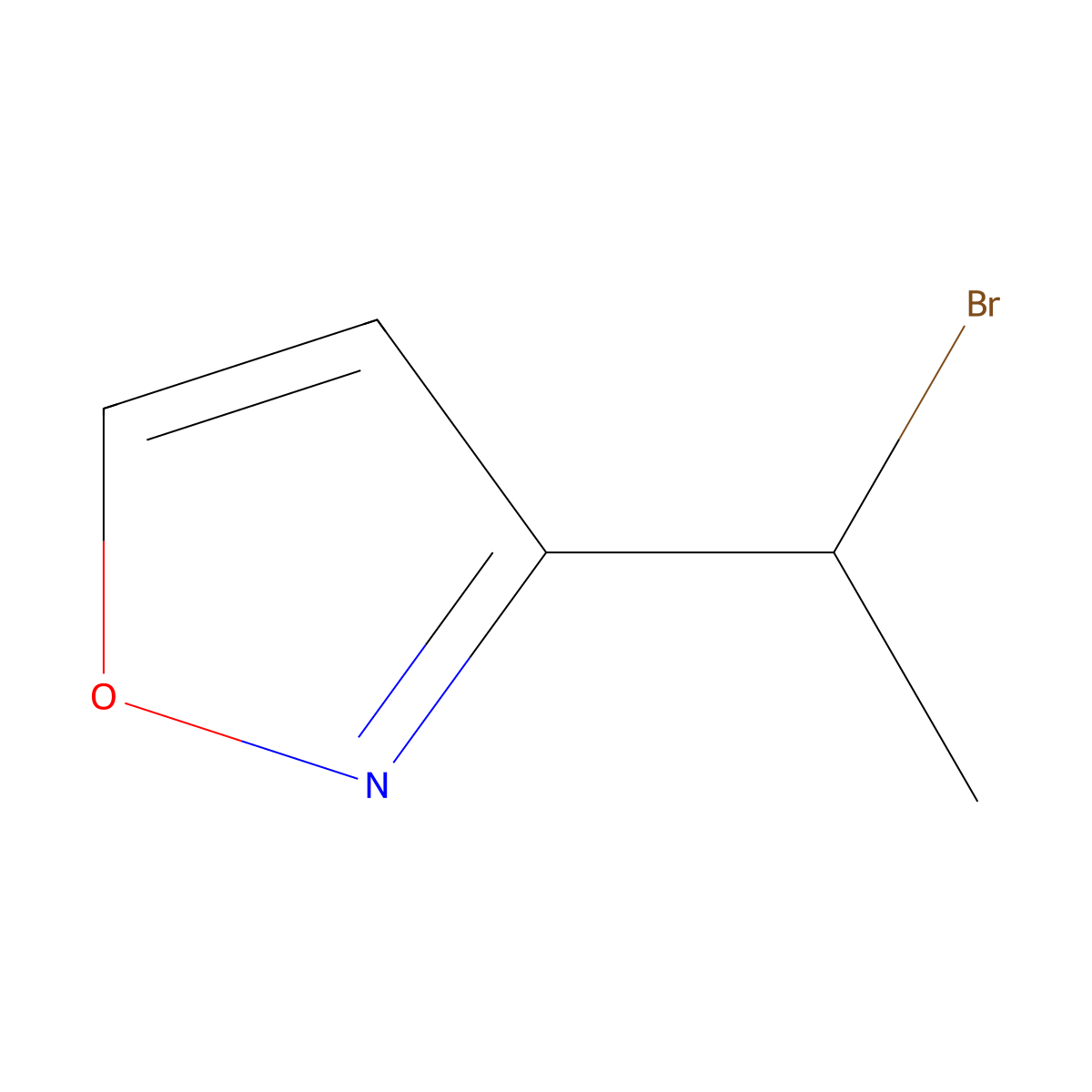 3-(1-Bromoethyl)-1,2-oxazole molecular structure, CAS 2386397-68-6