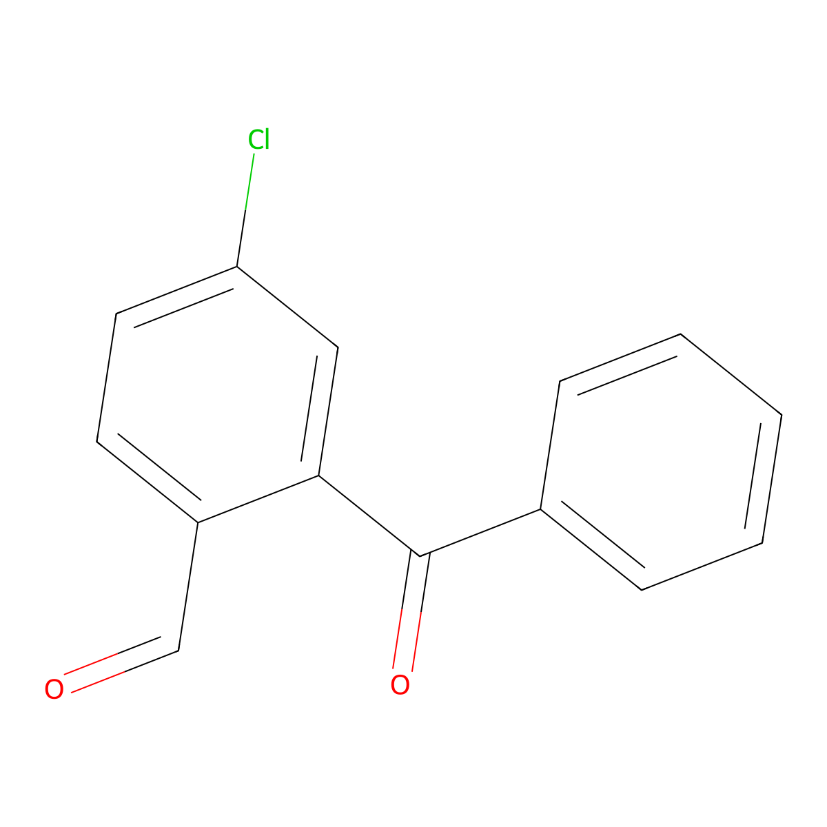 2-Benzoyl-4-chlorobenzaldehyde molecular structure, CAS 23864-89-3