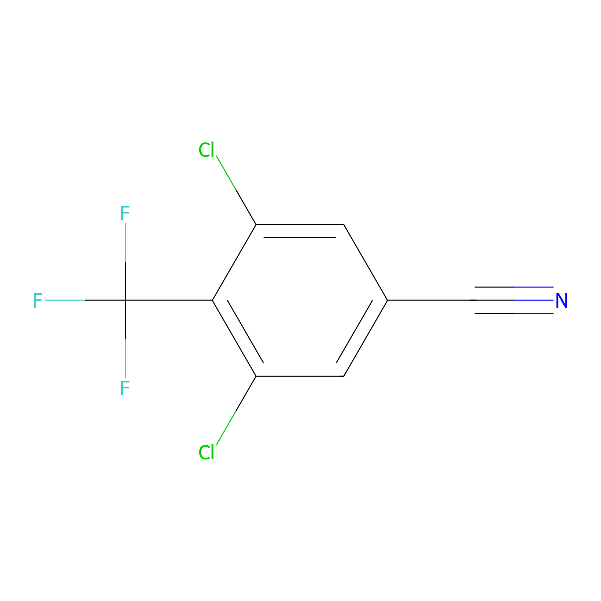 3,5-Dichloro-4-(trifluoromethyl)benzonitrile molecular structure, CAS 2386400-08-2