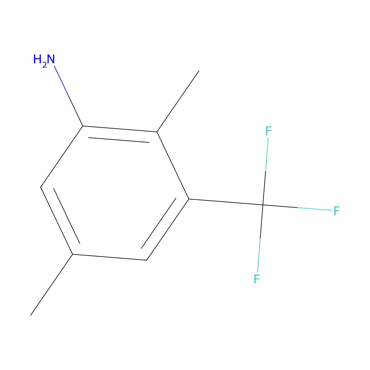 2,5-Dimethyl-3-trifluoromethyl-phenylamine molecular structure, CAS 2386420-87-5