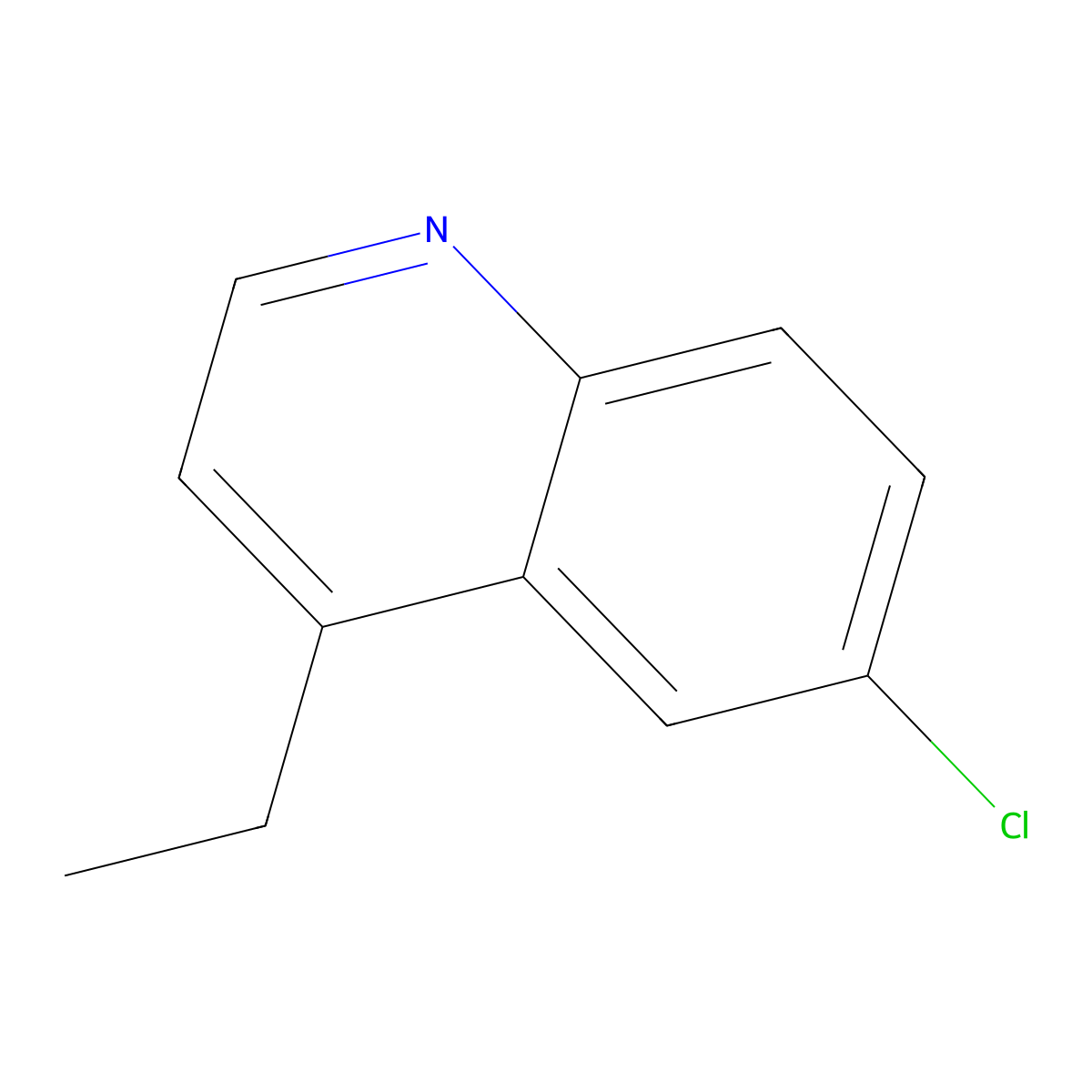 6-Chloro-4-ethylquinoline molecular structure, CAS 2386420-98-8