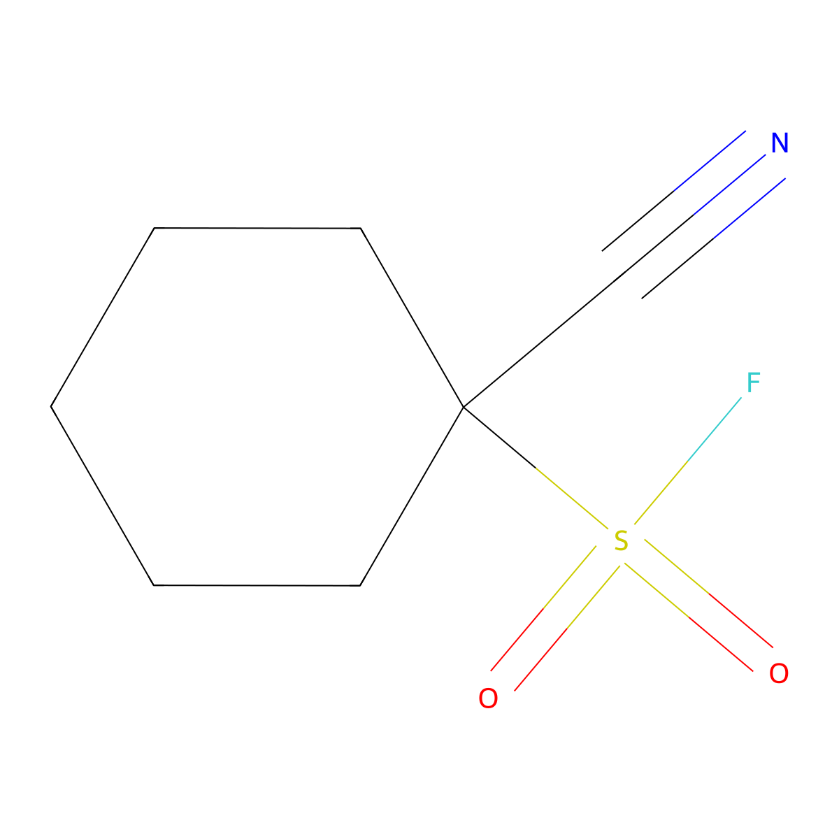 1-Cyanocyclohexane-1-sulfonyl fluoride molecular structure, CAS 2386426-08-8