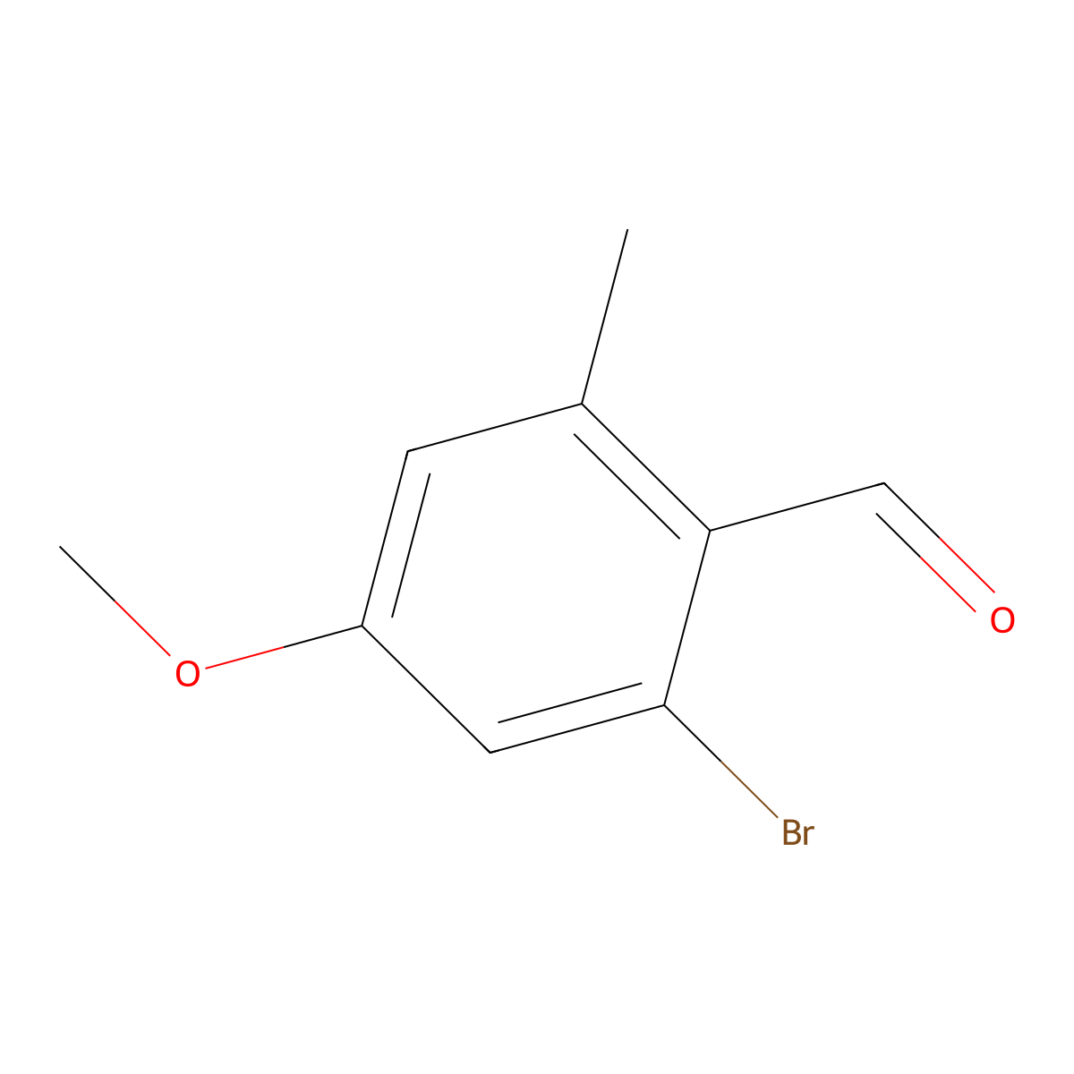 2-Bromo-4-methoxy-6-methylbenzaldehyde molecular structure, CAS 2386427-96-7