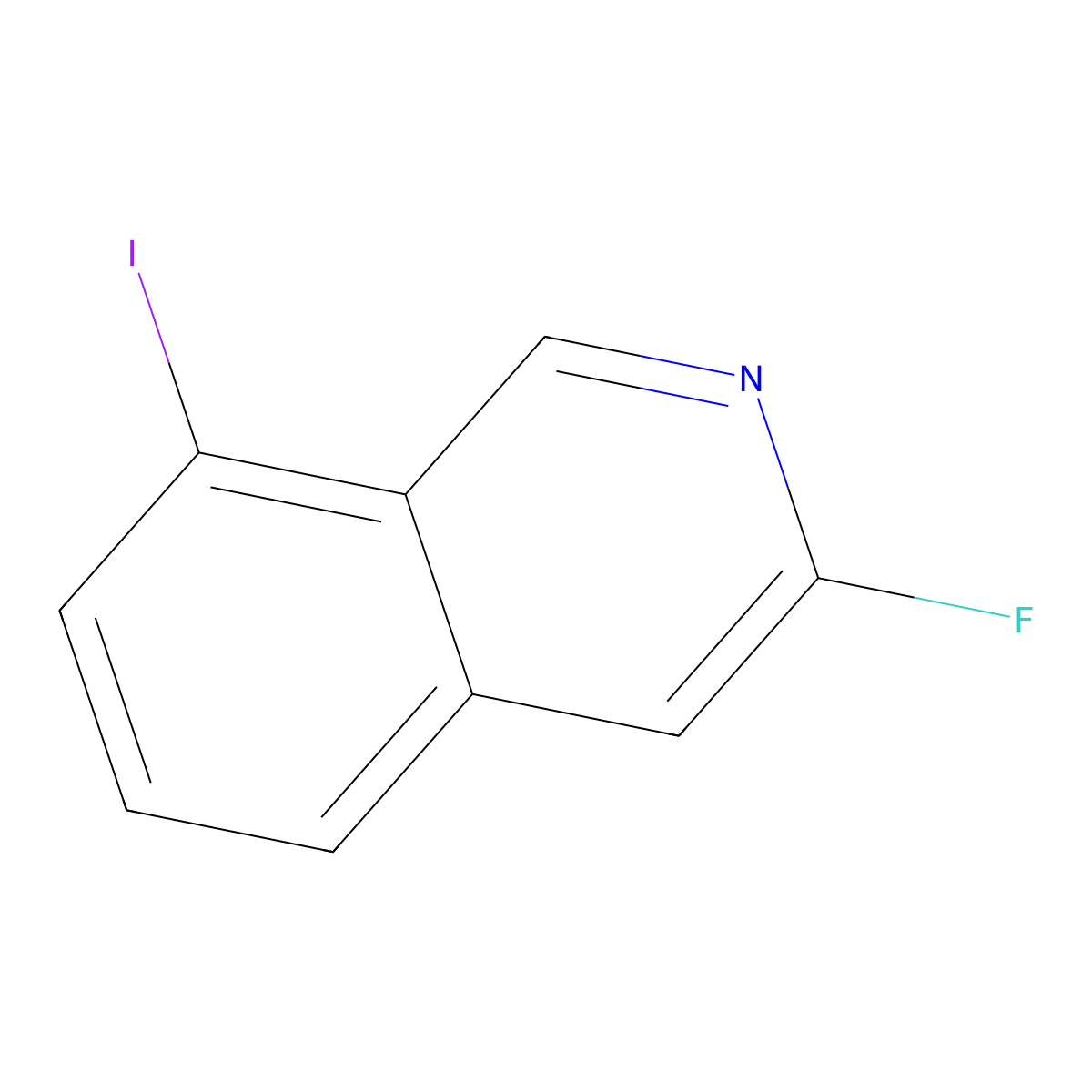 3-Fluoro-8-iodoisoquinoline molecular structure, CAS 2386431-29-2