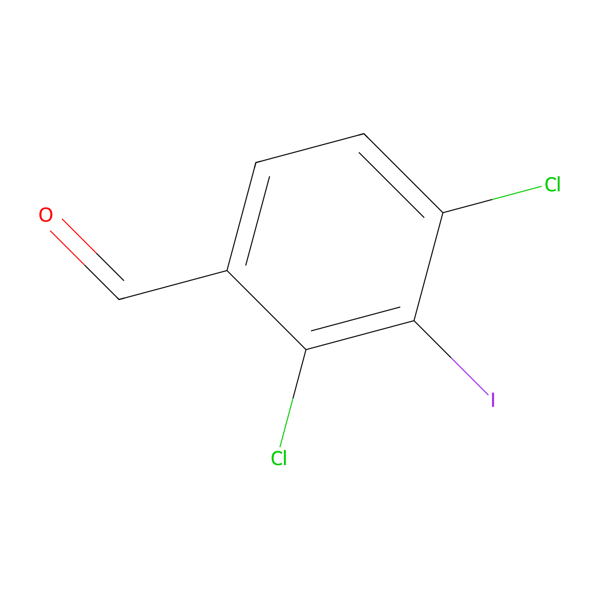 2,4-Dichloro-3-iodobenzaldehyde molecular structure, CAS 2386432-28-4