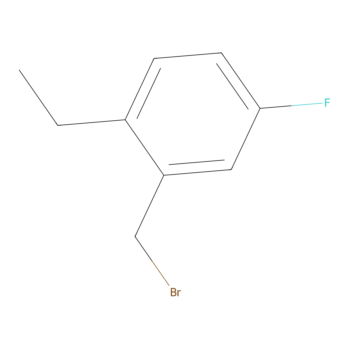2-(Bromomethyl)-1-ethyl-4-fluorobenzene molecular structure, CAS 2386436-40-2