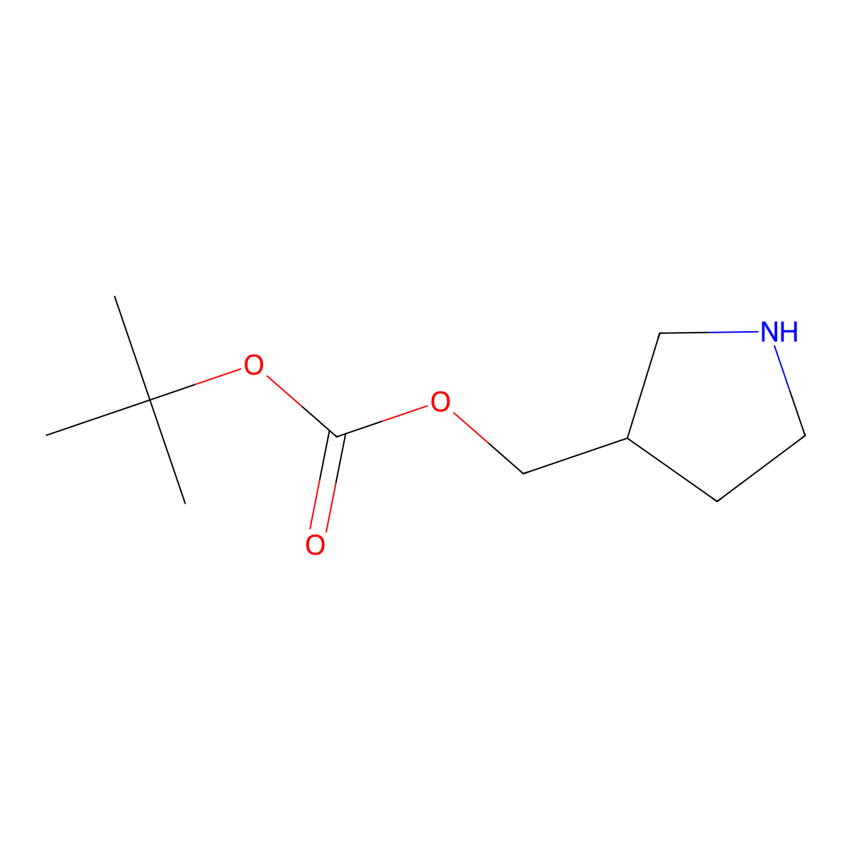 Tert-butyl (pyrrolidin-3-YL)methyl carbonate molecular structure, CAS 2386442-91-5
