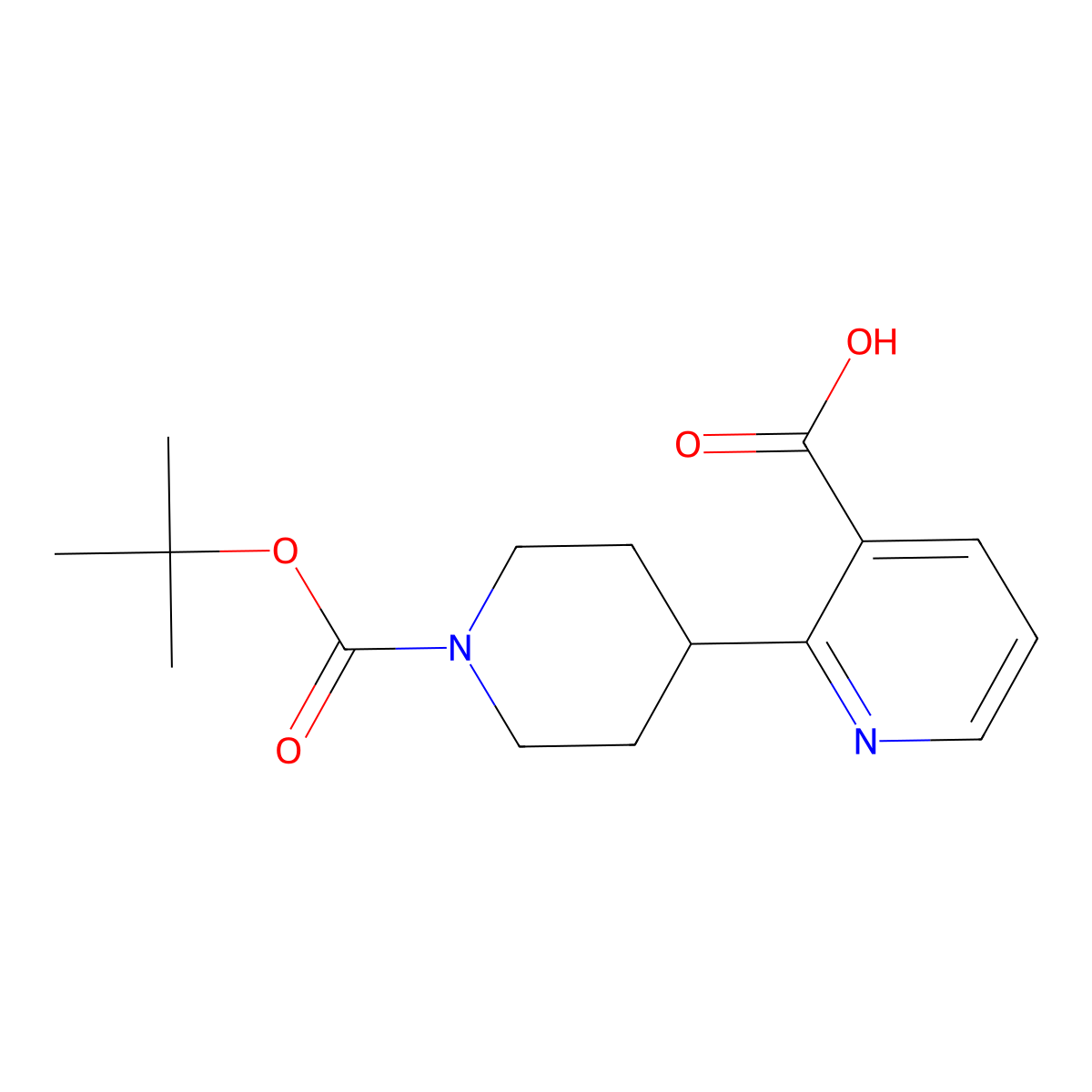 2-{1-[(Tert-butoxy)carbonyl]piperidin-4-yl}pyridine-3-carboxylic acid molecular structure, CAS 2386442-99-3