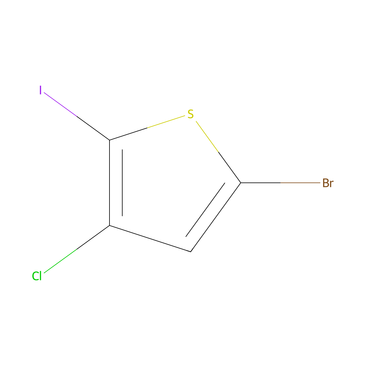 5-Bromo-3-chloro-2-iodothiophene molecular structure, CAS 2386445-24-3