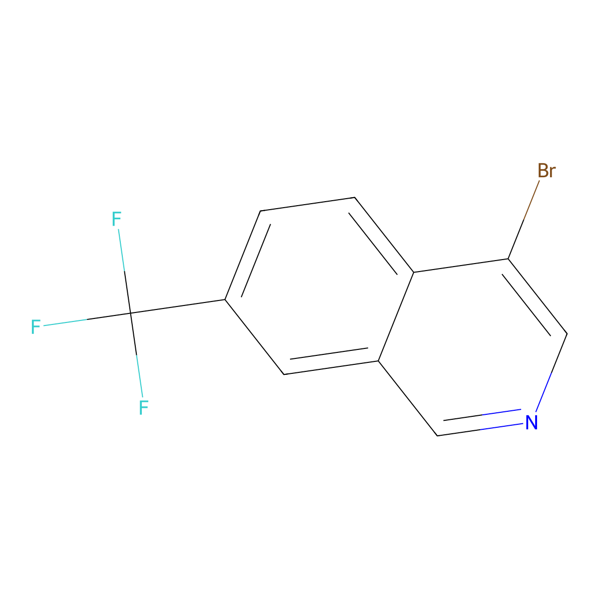 4-Bromo-7-(trifluoromethyl)isoquinoline molecular structure, CAS 2386466-90-4