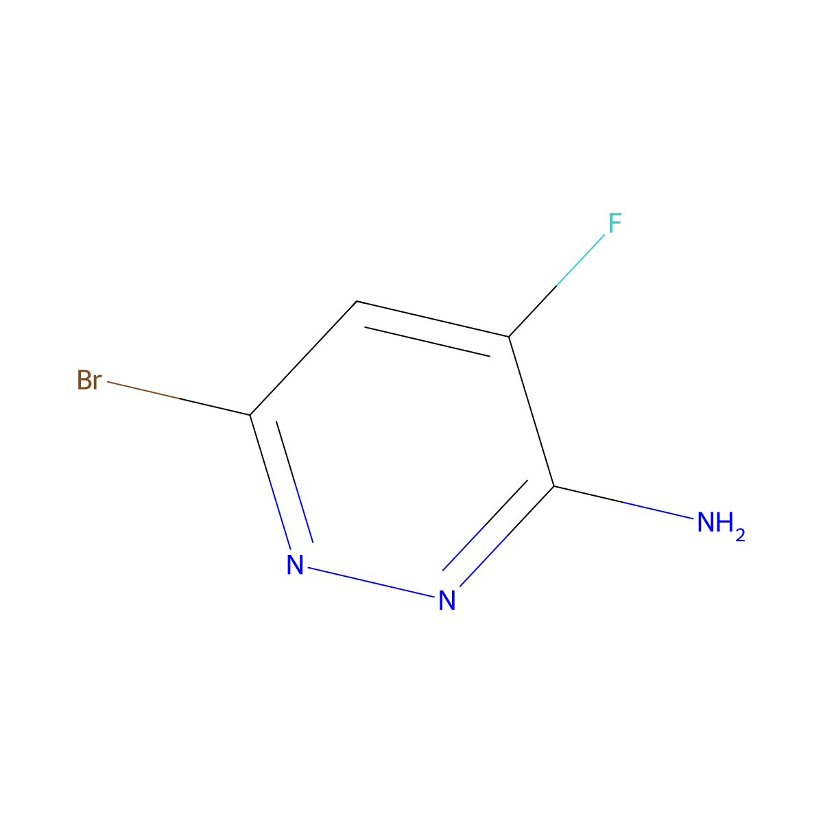 6-Bromo-4-fluoro-pyridazin-3-amine molecular structure, CAS 2386479-09-8