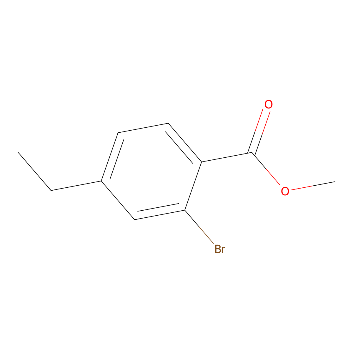Methyl 2-bromo-4-ethylbenzoate molecular structure, CAS 2386483-78-7