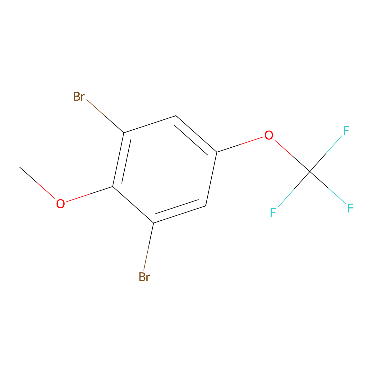1,3-Dibromo-2-methoxy-5-(trifluoromethoxy)benzene molecular structure, CAS 2386489-22-9