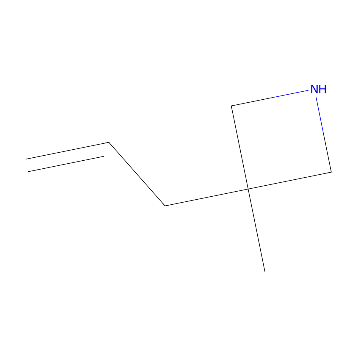 3-Methyl-3-(prop-2-en-1-yl)azetidine molecular structure, CAS 2386497-08-9