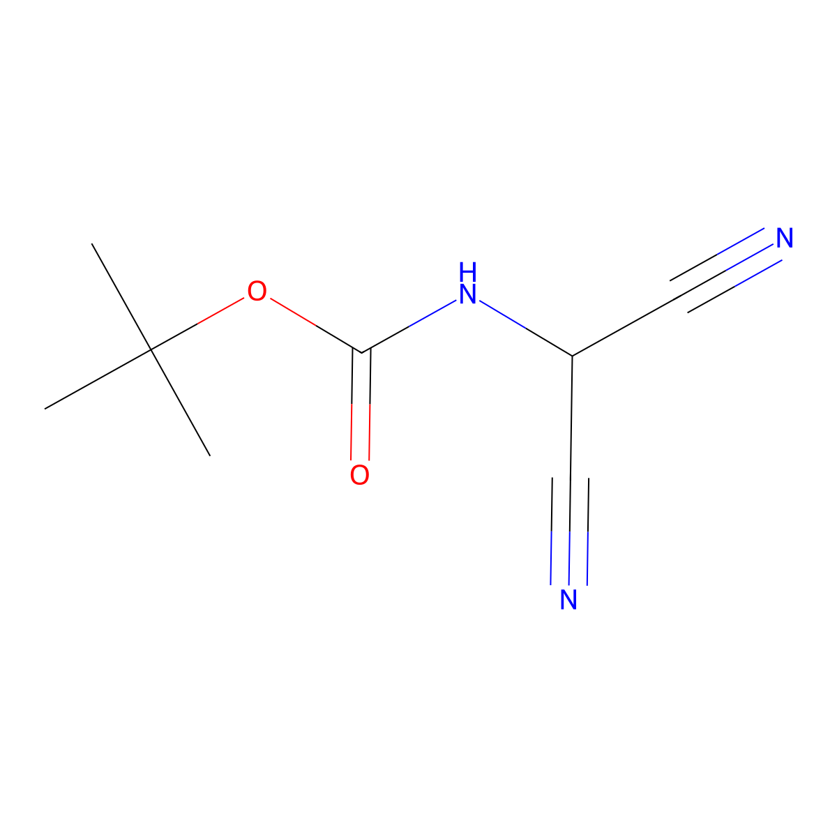 tert-butyl N-(dicyanomethyl)carbamate molecular structure, CAS 2386512-73-6