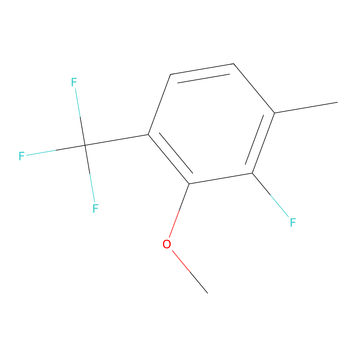 2-Fluoro-3-methoxy-1-methyl-4-(trifluoromethyl)benzene molecular structure, CAS 2386519-70-4