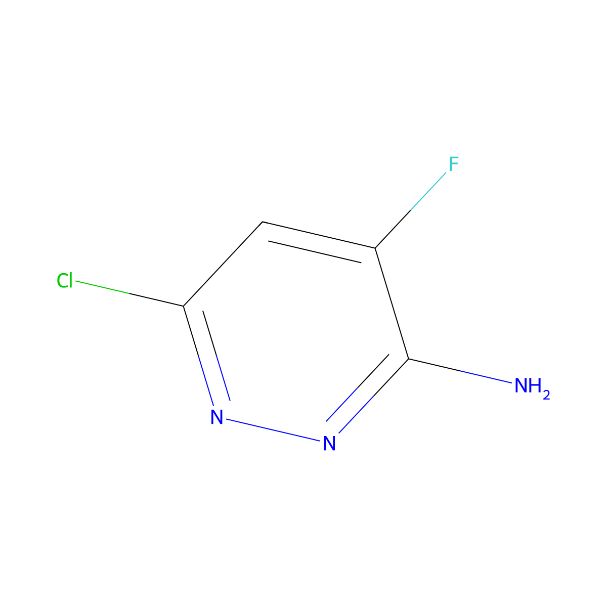 6-Chloro-4-fluoro-pyridazin-3-amine molecular structure, CAS 2386522-49-0