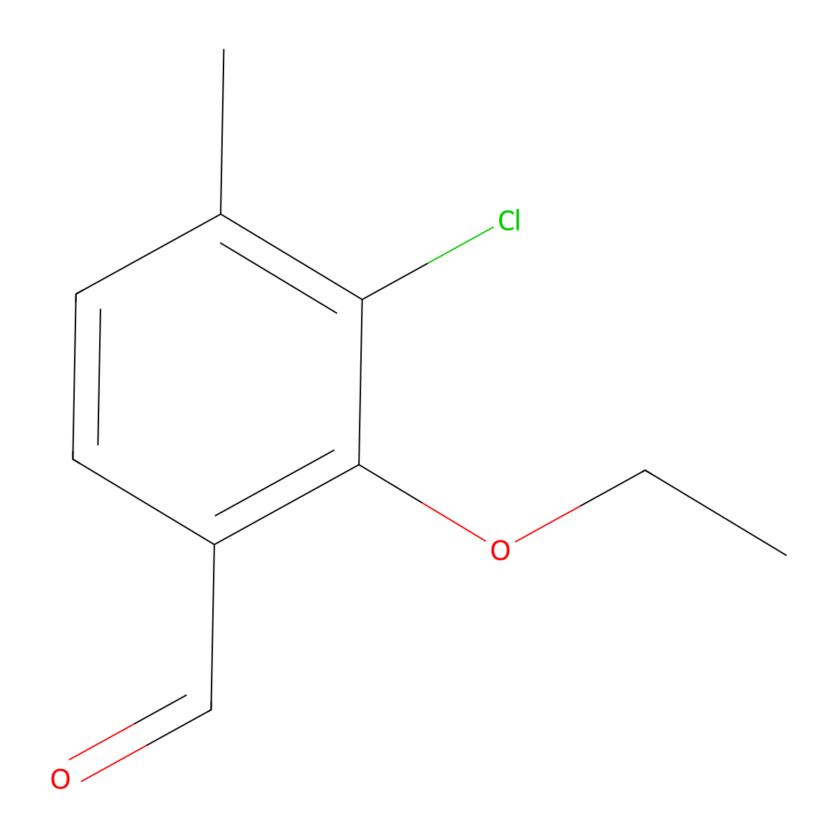 3-Chloro-2-ethoxy-4-methylbenzaldehyde molecular structure, CAS 2386523-92-6